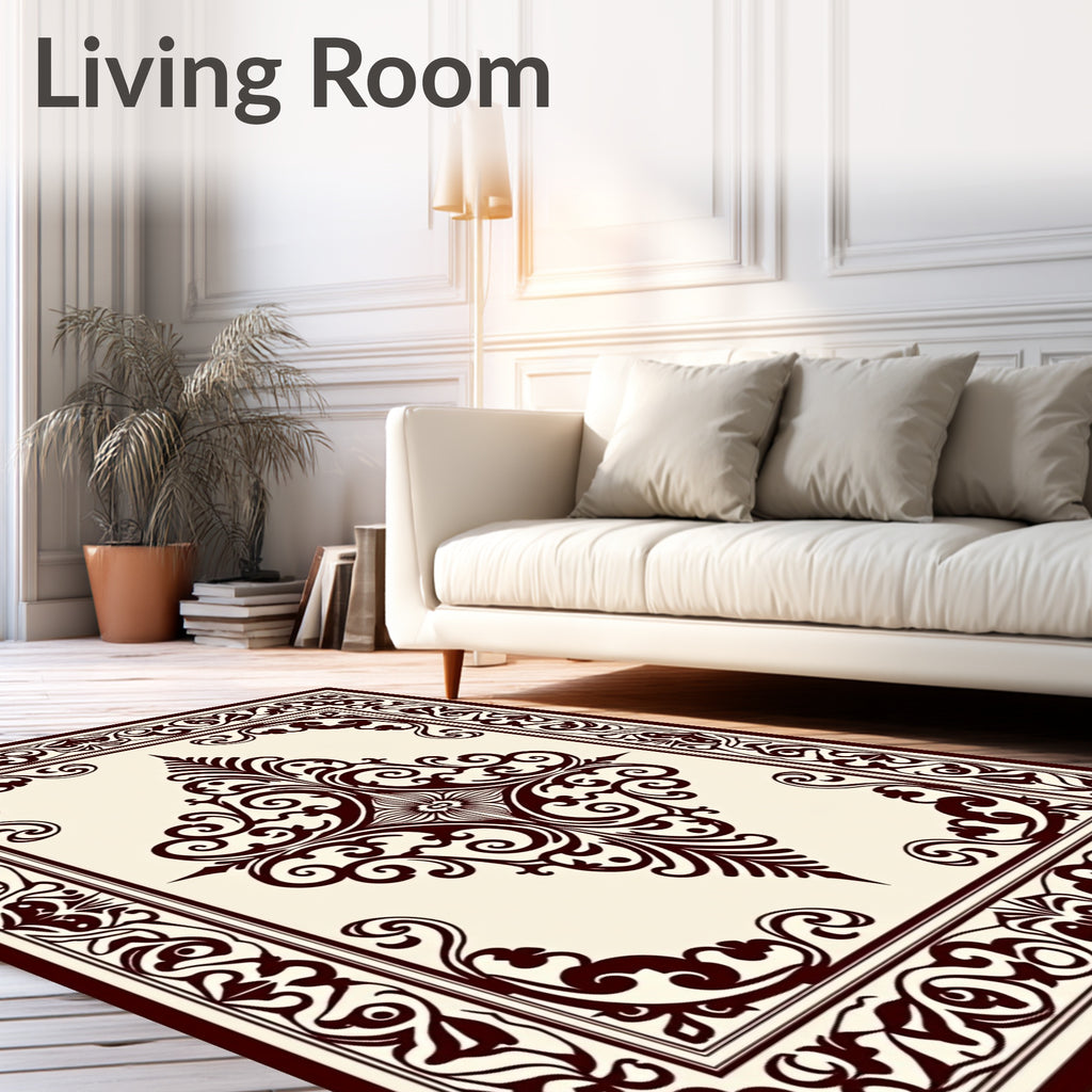 Rich Crimson Florentine Medallion Rug