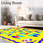 Colorful Alphabet Letters Bright Design Rug
