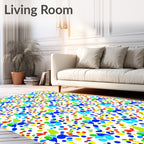 Fun Splatter Paint Colorful Dots Rug