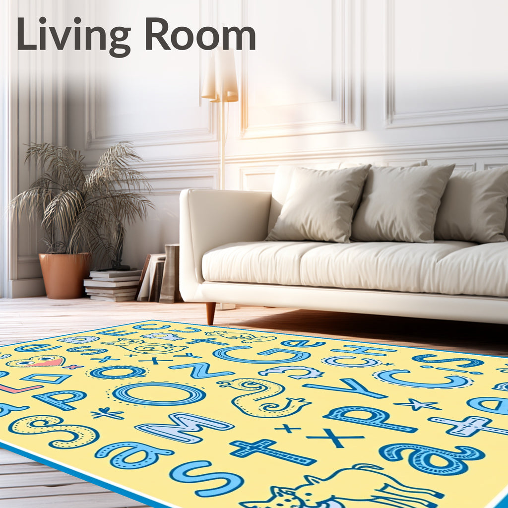 Alphabet Animals And Doodles Rug