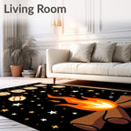 Campfire Night Lanterns Stars Rug