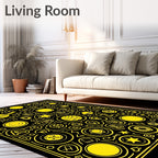 Cosmic Yellow Alphabet Planet Collection Rug