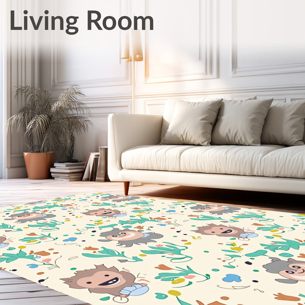 Whimsical Fawn Fables Playful Blossom Rug