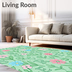 Pastel Garden Letter Bloom Rug