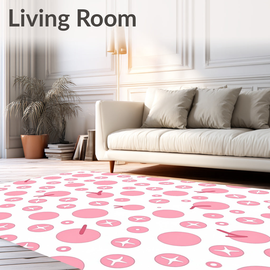 Pink Frosted Bubble Sparkle Scatter Rug