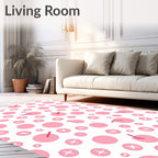 Pink Frosted Bubble Sparkle Scatter Rug