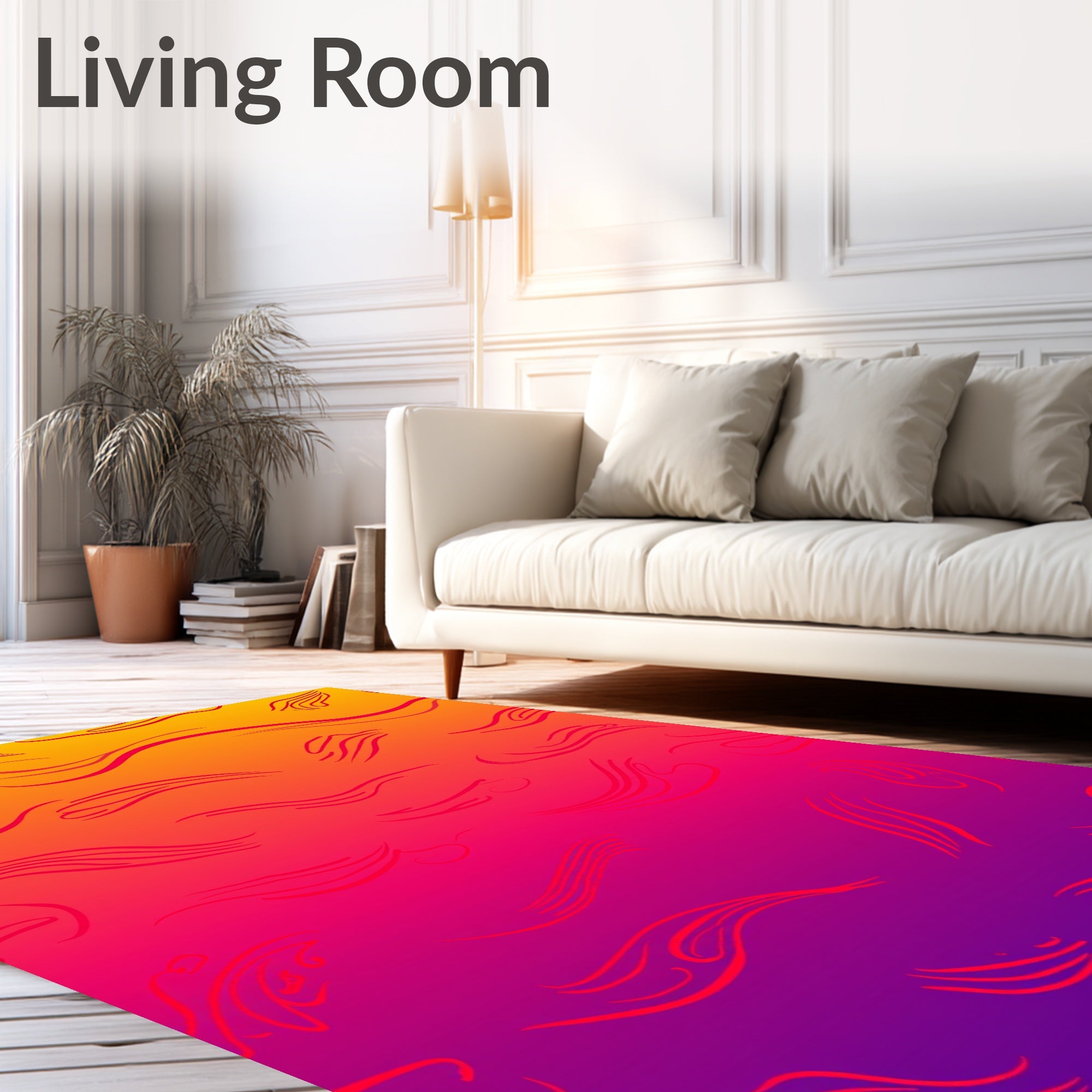 Sunset Swirls Gradient Rug