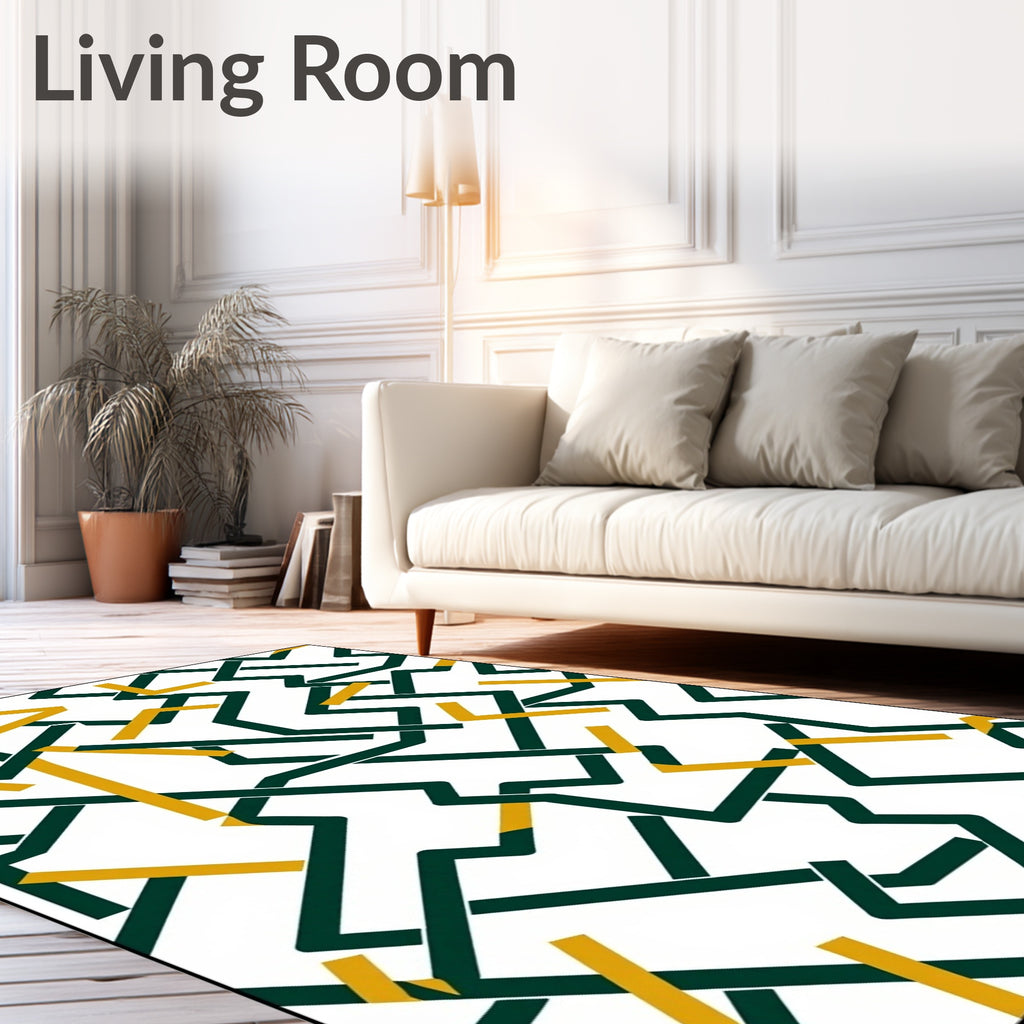 Intertwined Geometric Lines Rug