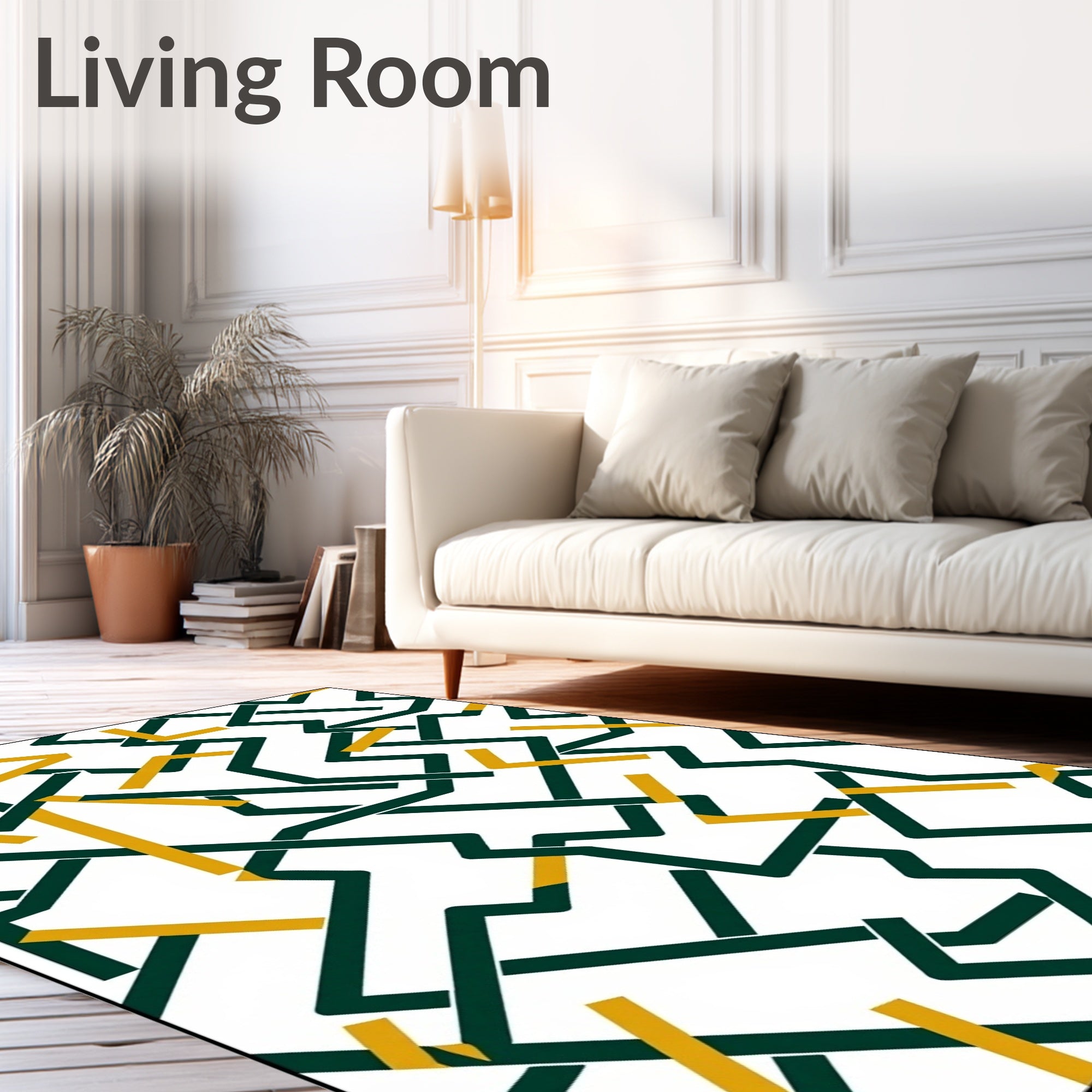 Intertwined Geometric Lines Rug