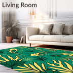 Yellow Sea Narwhal Coral Garden Rug