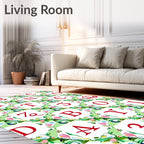 Abstract Floral Collage Composition Rug