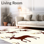 Brown Deer Antler Repeat Rug