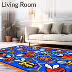 Happy Ladybugs And Bees Collection Rug