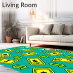 Green Yellow Money Dollar Bills Rug