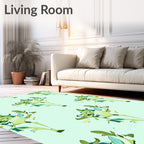 Whimsical Light Green Creature Swirl Rug