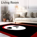 Bold Red Skull Aura Rug