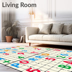 Alphabetical Geometric Grid Rug