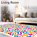 Retro Pop Abstract Shapes Rug