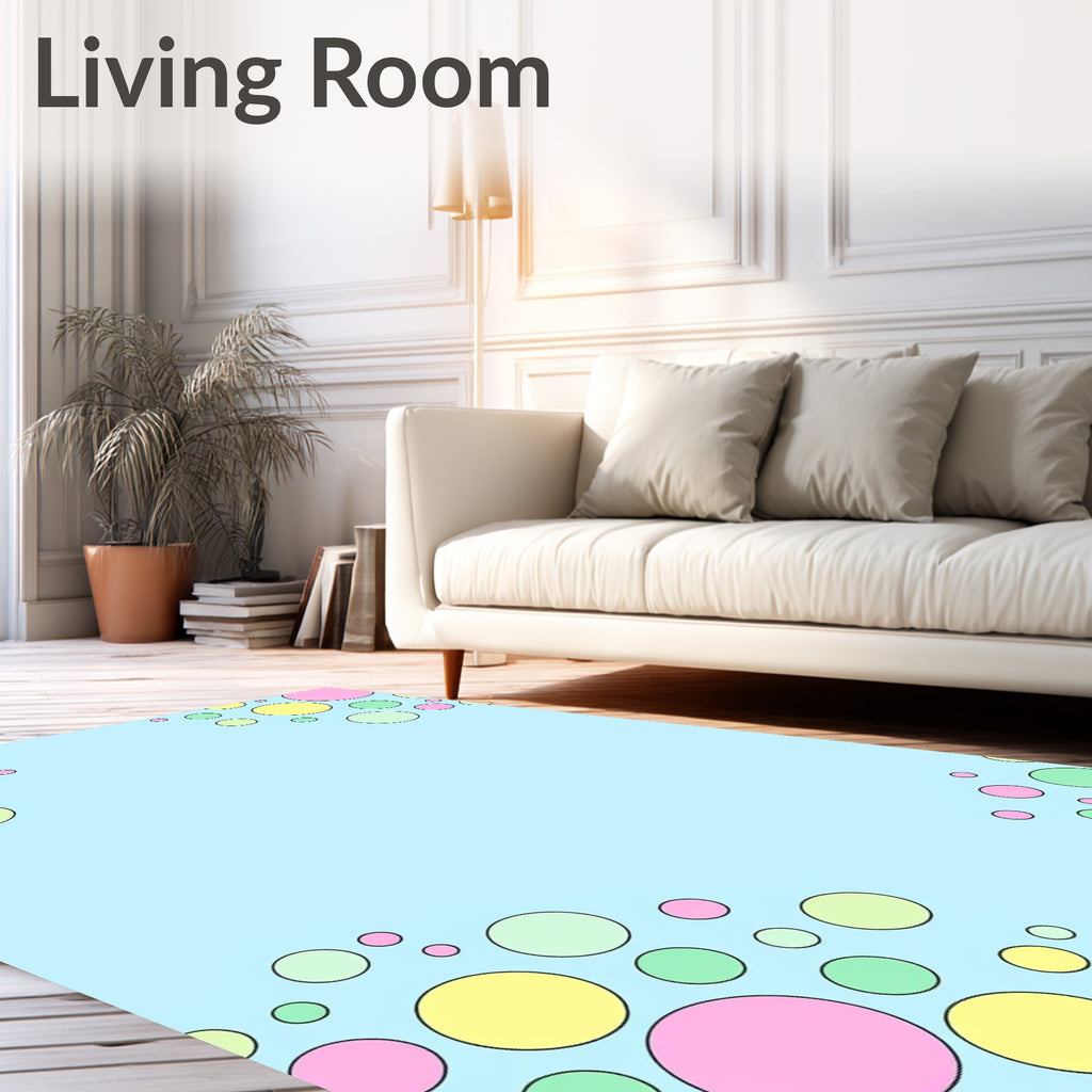 Pastel Bubble Cluster Geometric Rug