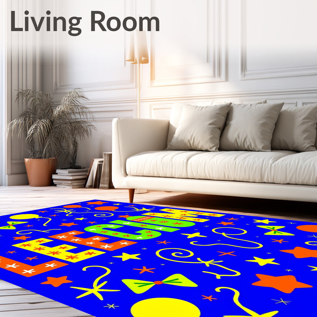 Bright Fun Festive Confetti Balloons Rug