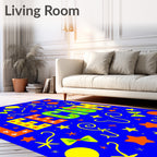 Bright Fun Festive Confetti Balloons Rug