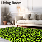 Neon Dollar Sign Collage Rug