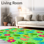 Groovy Cactus Flower Garden Rug