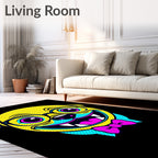 Bright Yellow Pop Art Pug Bowtie Rug