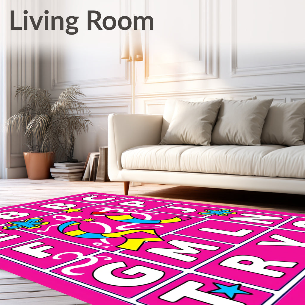 Colorful Alphabet Blocks Fun Shapes Rug