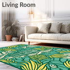 Tropical Train Whimsical Folly Rug