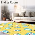 Playful Sheep Hot Air Balloon Adventure Rug