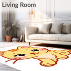 Cute Orange Tabby Kitten Animal Rug