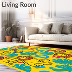 Yellow Lion Jungle Alphabet Rug