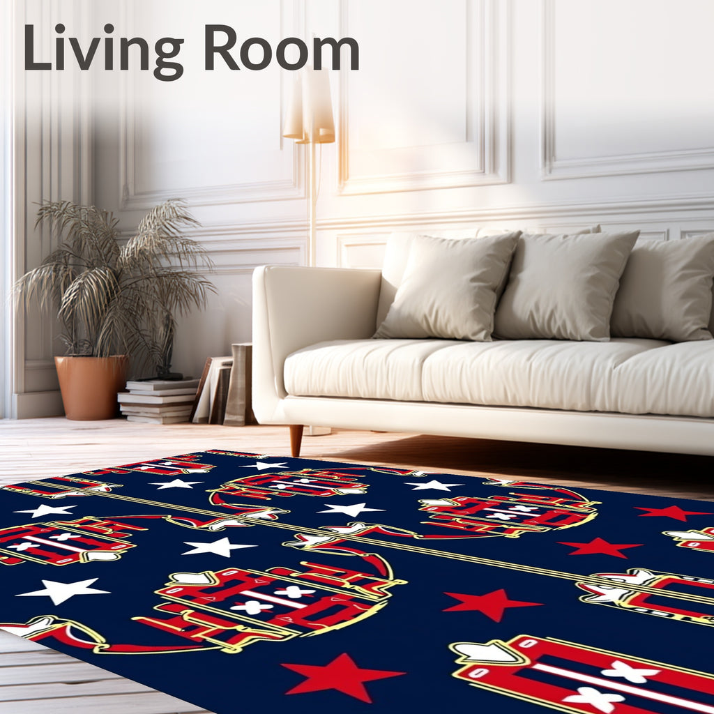Red White Blue Stars Arch Rug