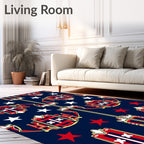 Red White Blue Stars Arch Rug