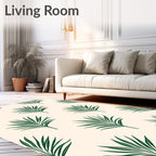 Deep Green Leafy Palm Sprays Rug