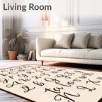 Classic Script Alphabet Collection Rug
