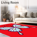 Purple Blue Butterfly Vivid Wings Rug