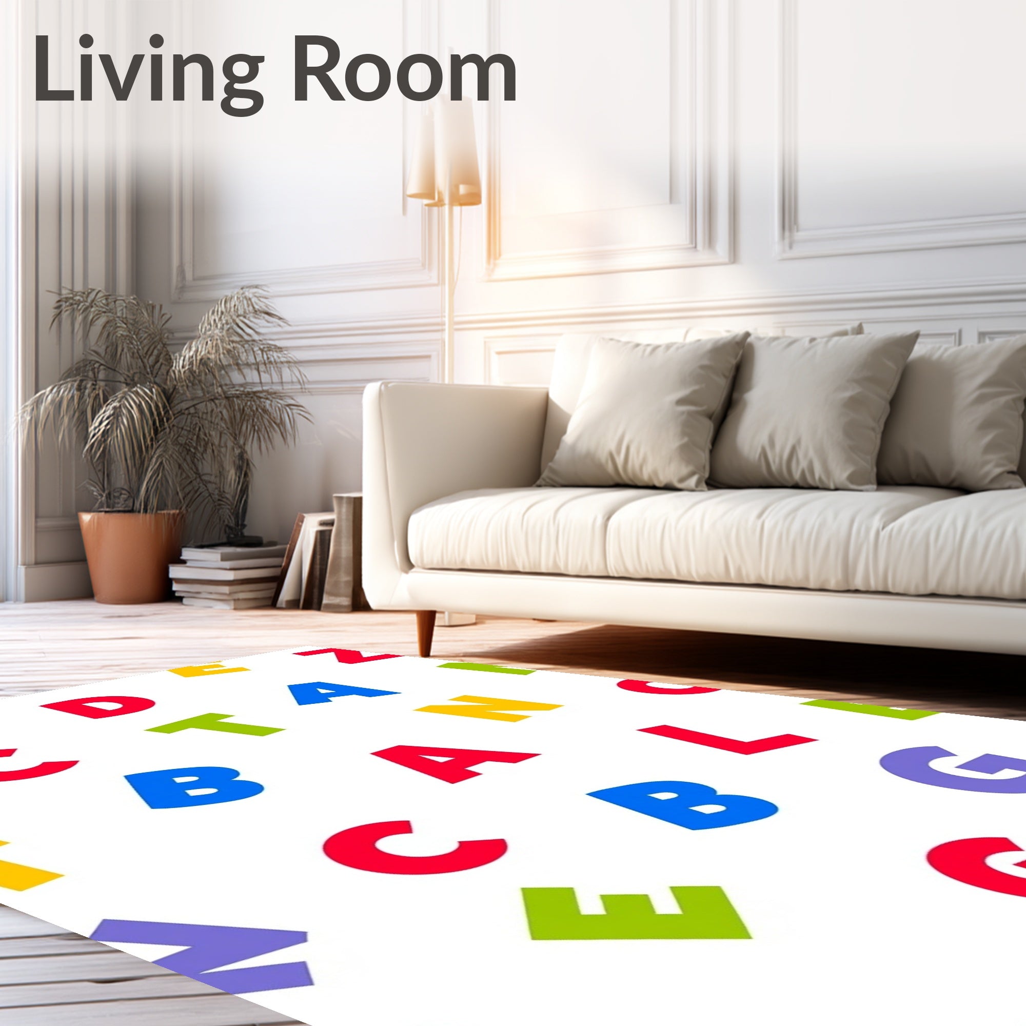 Colorful Alphabet Scatter Rug