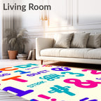 Alphabetical Numeric Collage Rug
