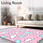 Pink Sky Cloud All Over Rug