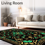 Emerald Garden Elaborate Bloom Rug
