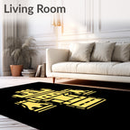 Golden Fortress Castle Icon Rug