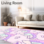 Pastel Cloud Figures Embrace Rug
