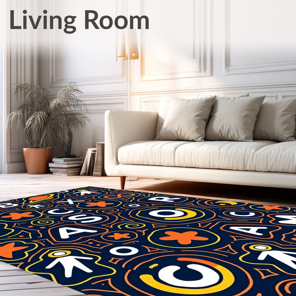 Playful Alphabet And Shapes Medley Rug
