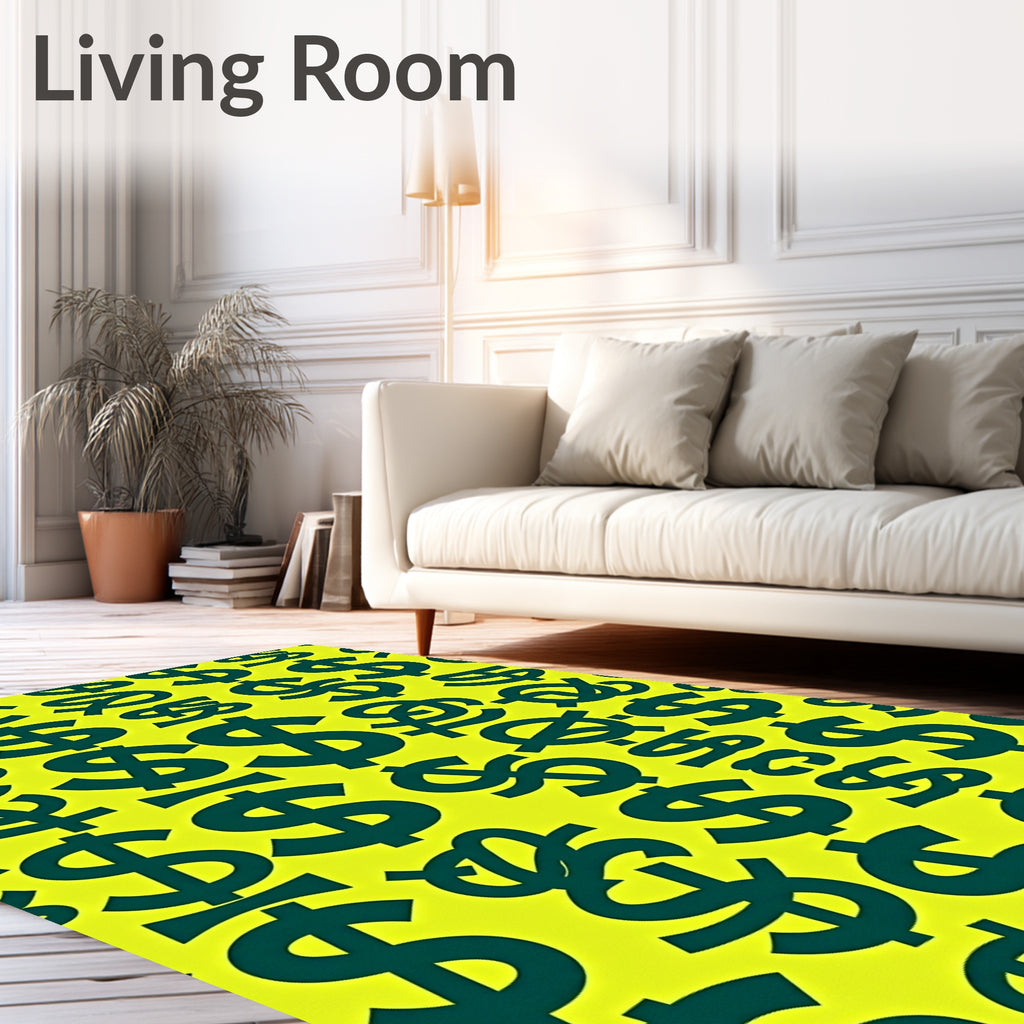 Bold Dollar Sign Repeats Rug