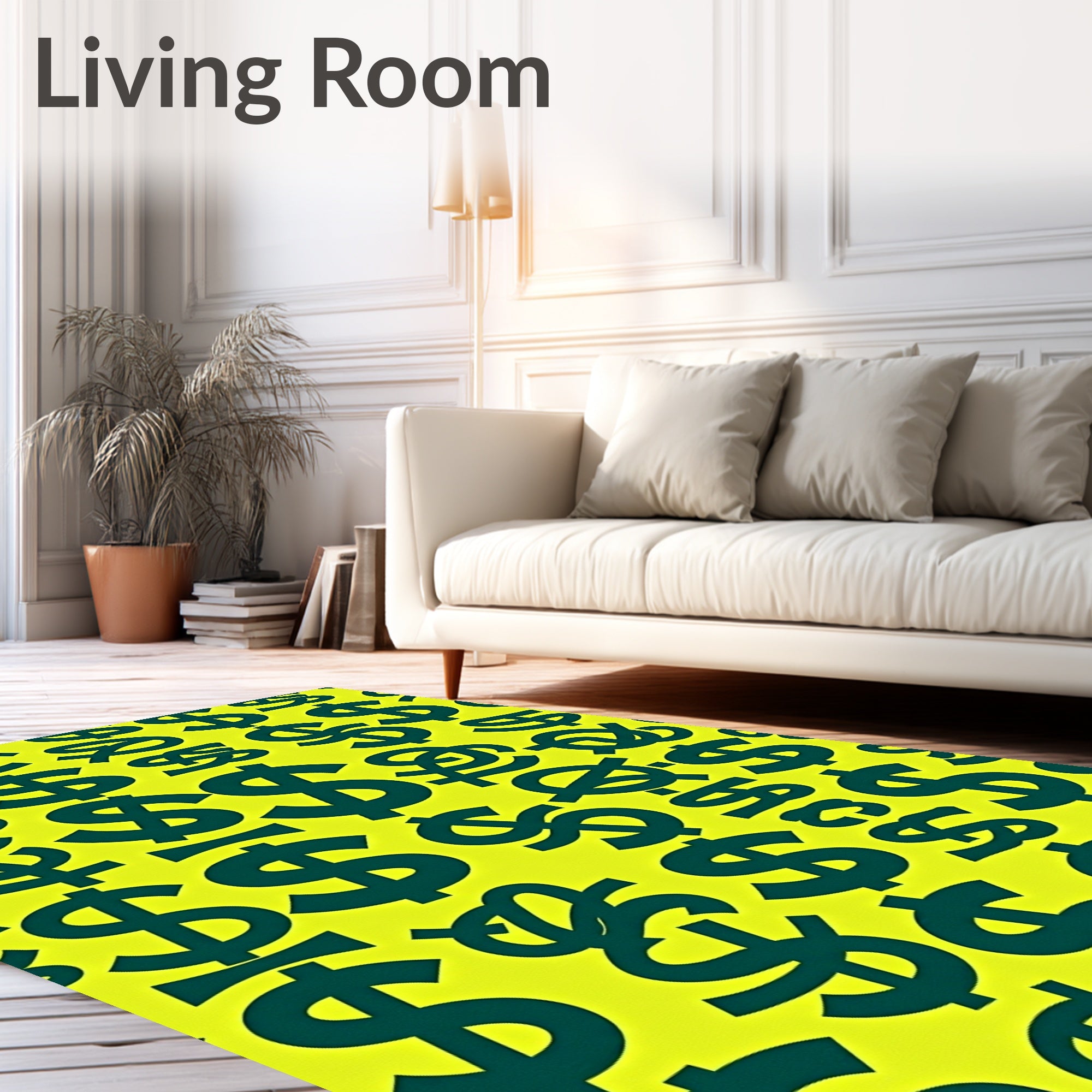 Bold Dollar Sign Repeats Rug