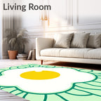 Sunny Side Up Egg Floral Rug