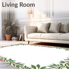 Victorian Pink Floral Vine Border Rug