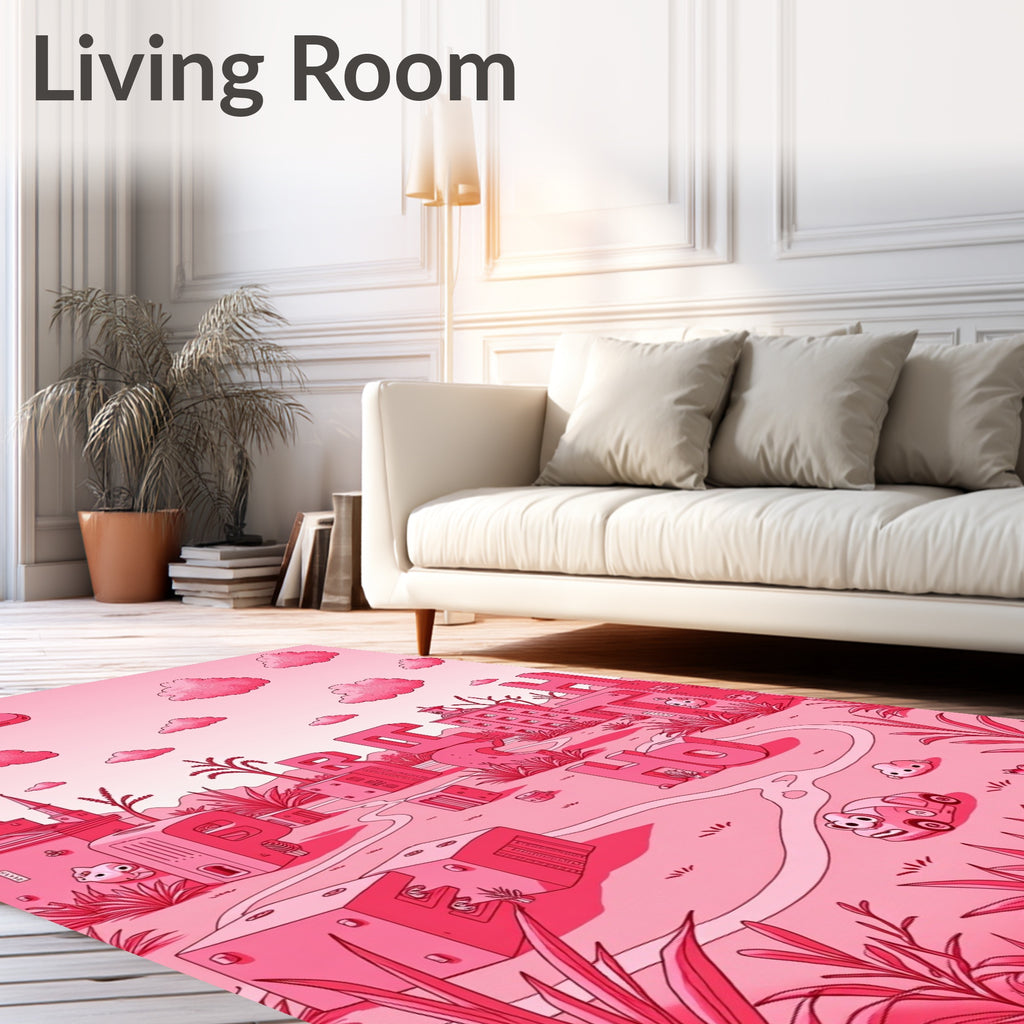 Crimson Alphabet City Landscape Rug